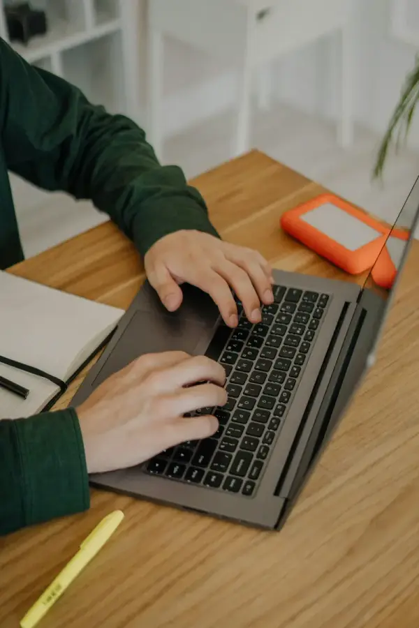 Professional copywriter crafting website content for a small business