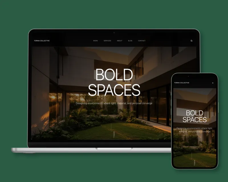 Forma Collective website designed by UncleTuna — Architecture studio with cinematic hero imagery, bold typography, and immersive design.